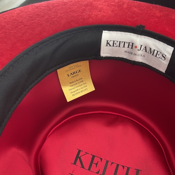Keith James (famous red bottom hat) Hollywood style hat - Picture 3 of 10